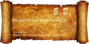 Bojarszky Domicián névjegykártya